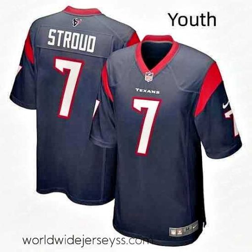 Finely crafted Houston Texans 7 C J  Stroud Navy Stitched Game Jersey