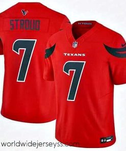 Finely crafted Houston Texans 7 C J  Stroud Red 2024 Alternate F.U.S.E Vapor Stitched Football Jersey