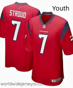 Marvelously styled Houston Texans 7 C J  Stroud Red Stitched Game Jersey