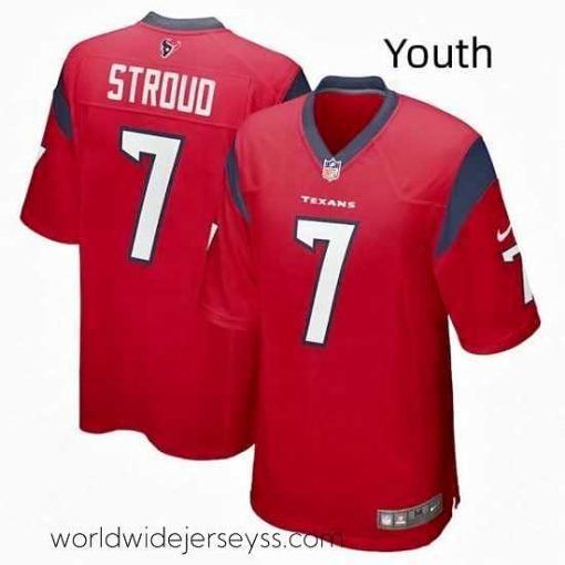 Marvelously styled Houston Texans 7 C J  Stroud Red Stitched Game Jersey