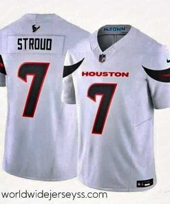 Exceptionally fashioned Houston Texans 7 C J  Stroud White 2024 Vapor F.U.S.E  Limited Stitched Football Jersey