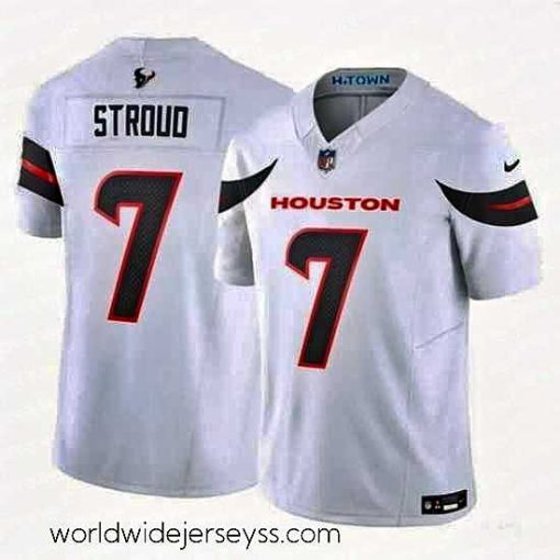 Exceptionally fashioned Houston Texans 7 C J  Stroud White 2024 Vapor F.U.S.E  Limited Stitched Football Jersey