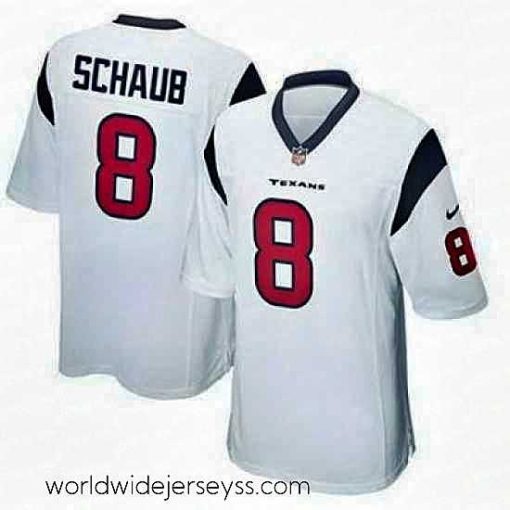 Exceptionally fashioned Houston Texans 8# Matt Schaub Game White Jersey