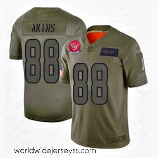 Exquisitely designed Houston Texans 88 Jordan Akins Limited Camo 2019 Salute to Service Football Jersey