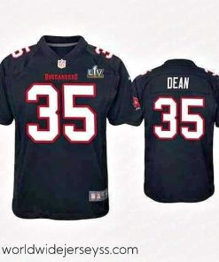 Superbly made Jamel Dean Buccaneers Black Super Bowl Lv Game Fashion Jersey