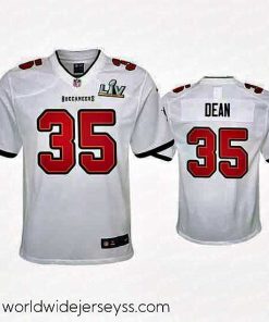 Superbly made Jamel Dean Buccaneers White Super Bowl Lv Game Jersey