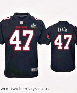 Exquisitely designed John Lynch Buccaneers Black Super Bowl Lv Game Fashion Jersey