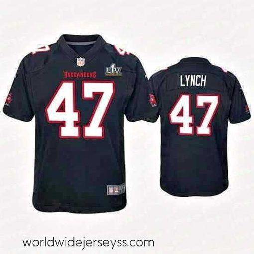 Exquisitely designed John Lynch Buccaneers Black Super Bowl Lv Game Fashion Jersey