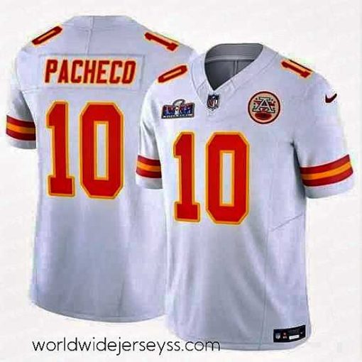 Exceptionally fashioned Kansas City Chiefs 10 Isiah Pacheco White 2023 F.U.S.E  Vapor Untouchable Limited Stitched 2024 Super Bowl LVIII Jersey