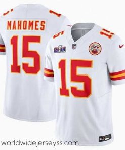 Finely crafted Kansas City Chiefs 15 Patrick Mahomes White 2023 F.U.S.E  Vapor Untouchable Limited Stitched 2024 Super Bowl LVIII Jersey