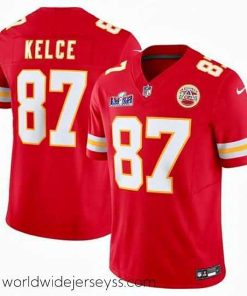 Marvelously styled Kansas City Chiefs 87 Travis Kelce Red 2023 F.U.S.E  Vapor Untouchable Limited Stitched 2024 Super Bowl LVIII Jersey