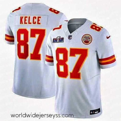 Finely crafted Kansas City Chiefs 87 Travis Kelce White 2023 F.U.S.E  Vapor Untouchable Limited Stitched 2024 Super Bowl LVIII Jersey