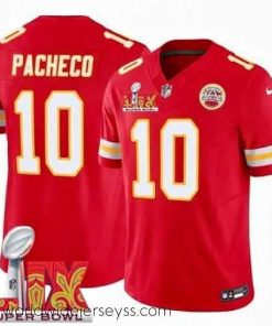 Exceptionally fashioned Kansas City Chiefs Isiah Pacheco #10 Red 2024 2025 Super Bowl LIX F.U.S.E Stitched Jersey