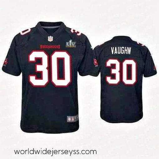 Exceptionally fashioned Ke'Shawn Vaughn Buccaneers Black Super Bowl Lv Game Fashion Jersey
