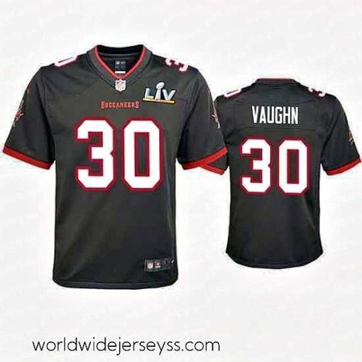 Exquisitely designed Ke'Shawn Vaughn Buccaneers Pewter Super Bowl Lv Game Jersey