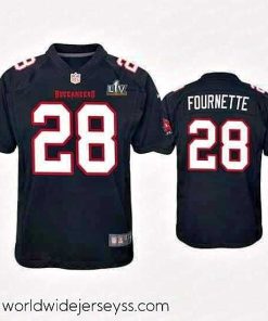 Finely crafted Leonard Fournette Buccaneers Black Super Bowl Lv Game Fashion Jersey