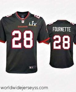 Superbly made Leonard Fournette Buccaneers Pewter Super Bowl Lv Game Jersey