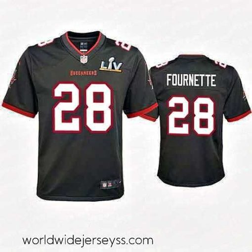 Superbly made Leonard Fournette Buccaneers Pewter Super Bowl Lv Game Jersey