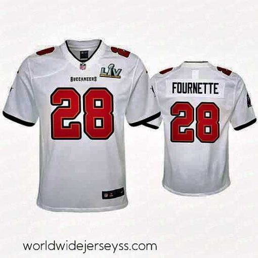 Superbly made Leonard Fournette Buccaneers White Super Bowl Lv Game Jersey