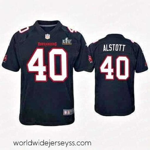 Exquisitely designed Mike Alstott Buccaneers Black Super Bowl Lv Game Fashion Jersey