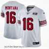 Marvelously styled NFL San Francisco 49ers 16 Joe Montana White Throwback Vapor Untouchable Limited Stitched 2024 Super Bowl LVIII Jersey
