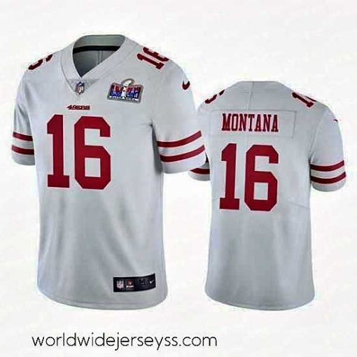 Exquisitely designed NFL San Francisco 49ers 16 Joe Montana White Vapor Untouchable Limited Stitched 2024 Super Bowl LVIII Jersey