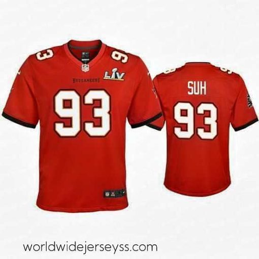 Superbly made Ndamukong Suh Buccaneers Red Super Bowl Lv Game Jersey