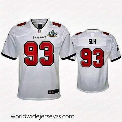 Superbly made Ndamukong Suh Buccaneers White Super Bowl Lv Game Jersey