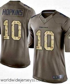 Finely crafted Nike Houston Texans 10 DeAndre Hopkins Elite Green Salute to Service NFL Jersey