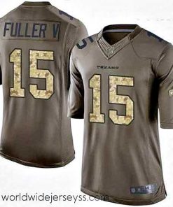 Exceptionally fashioned Nike Houston Texans 15 Will Fuller V Elite Green Salute to Service NFL Jersey
