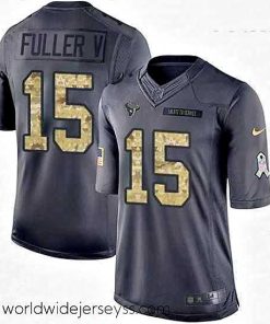 Superbly made Nike Houston Texans 15 Will Fuller V Limited Black 2016 Salute to Service NFL Jersey