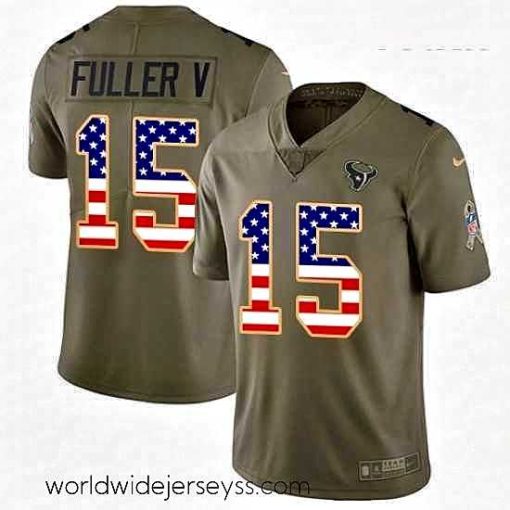 Exceptionally fashioned Nike Houston Texans 15 Will Fuller V Limited OliveUSA Flag 2017 Salute to Service NFL Jersey