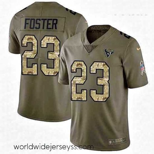 Exquisitely designed Nike Houston Texans 23 Arian Foster Limited OliveCamo 2017 Salute to Service NFL Jersey
