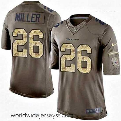 Marvelously styled Nike Houston Texans 26 Lamar Miller Elite Green Salute to Service NFL Jersey