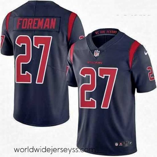 Exquisitely designed Nike Houston Texans 27 DOnta Foreman Limited Navy Blue Rush Vapor Untouchable NFL Jersey