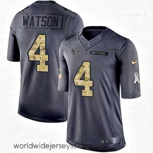Exceptionally fashioned Nike Houston Texans 4 Deshaun Watson Limited Black 2016 Salute to Service NFL Jersey
