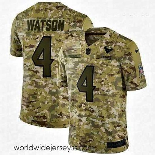 Finely crafted Nike Houston Texans 4 Deshaun Watson Limited Camo 2018 Salute to Service NFL Jersey
