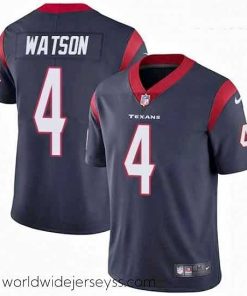 Superbly made Nike Houston Texans 4 Deshaun Watson Limited Navy Blue Team Color Vapor Untouchable NFL Jersey