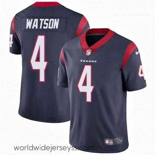 Superbly made Nike Houston Texans 4 Deshaun Watson Limited Navy Blue Team Color Vapor Untouchable NFL Jersey