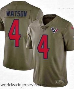 Exquisitely designed Nike Houston Texans 4 Deshaun Watson Limited Olive 2017 Salute to Service NFL Jersey