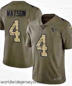 Exceptionally fashioned Nike Houston Texans 4 Deshaun Watson Limited OliveCamo 2017 Salute to Service NFL Jersey
