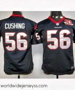 Finely crafted Nike Houston Texans 56 Brian Cushing Blue Nike NFL Jerseys W 10th Patch