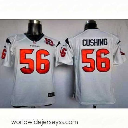 Exceptionally fashioned Nike Houston Texans 56 Brian Cushing White Nike NFL Jerseys W 10TH Patch