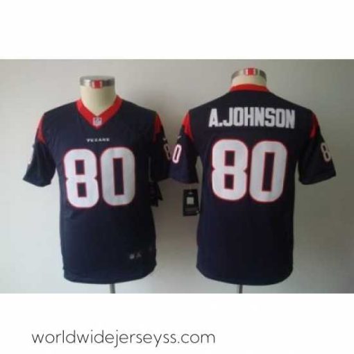 Finely crafted Nike Houston Texans #80 Andre Johnson Blue Color Limited Jerseys