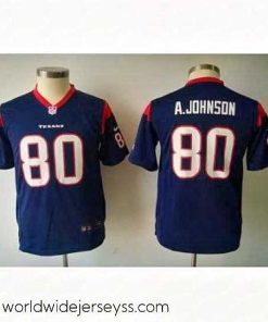 Exceptionally fashioned Nike Houston Texans #80 Andre Johnson Blue Jerseys