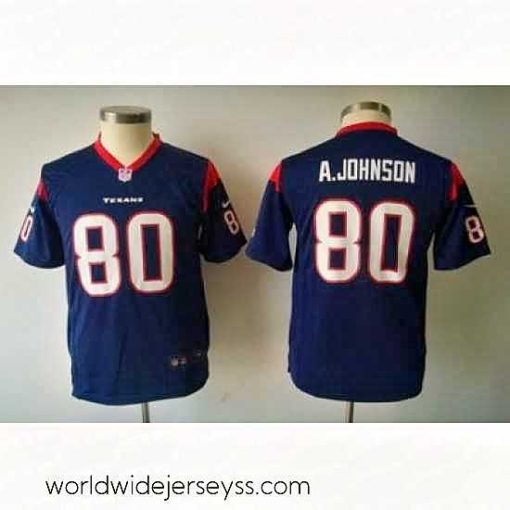 Exceptionally fashioned Nike Houston Texans #80 Andre Johnson Blue Jerseys