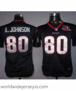 Superbly made Nike Houston Texans #80 Andre Johnson Blue Nike NFL Jerseys W 10th Patch