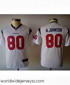 Marvelously styled Nike Houston Texans #80 Andre Johnson White Jerseys