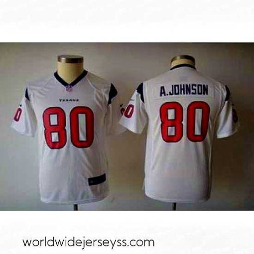 Marvelously styled Nike Houston Texans #80 Andre Johnson White Jerseys