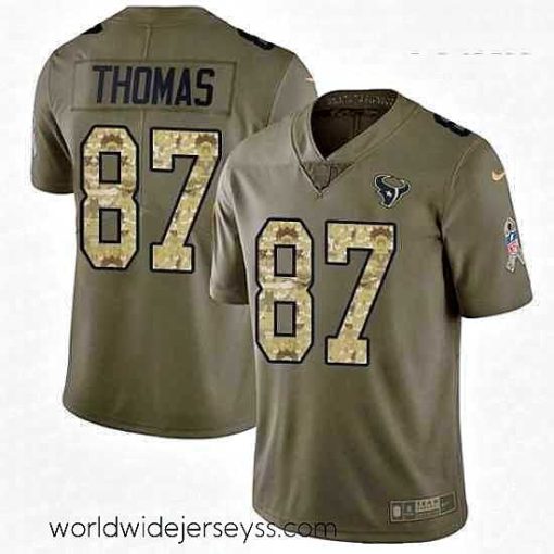 Marvelously styled Nike Houston Texans 87 Demaryius Thomas Limited Olive Camo 2017 Salute to Service NFL Jersey